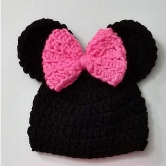 minnie mouse crochet hat